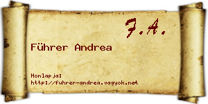 Führer Andrea névjegykártya