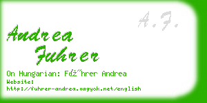 andrea fuhrer business card